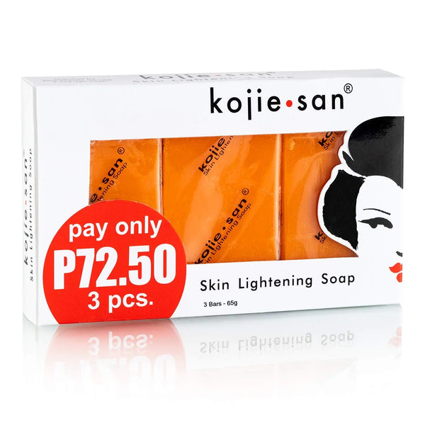 Original Kojie San Skin Brightening Kojic Acid Brightening Soap 3 x 65g (195g)