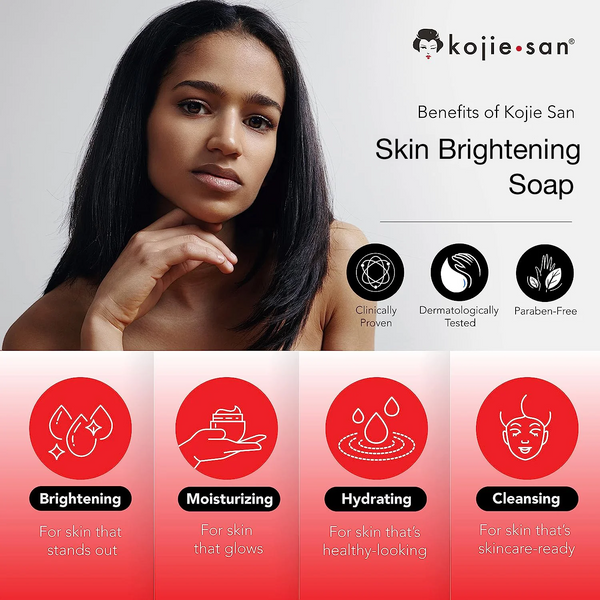 Original Kojie San Skin Brightening Kojic Acid Brightening Soap 3 x 65g (195g)