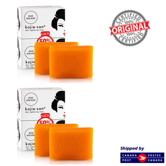 Original Kojie San Skin Brightening Kojic Acid Brightening Soap 4 x 135g (540g)